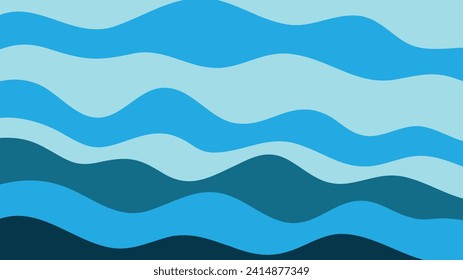 Wavy abstract blue premium background. Vector illustration Dynamic shape composition. For wallpaper, banners, business cards, backdrops and others