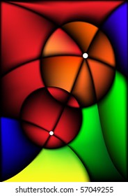 Wavy abstract bright colorful background for design. Black release.