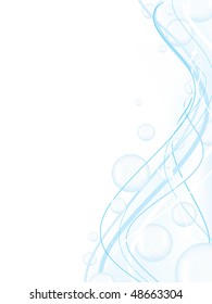 wavy abstract with bubblies and copyspace for your text