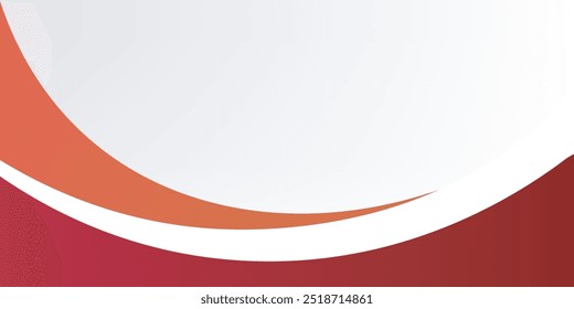 Wavy abstract business banner in red and orange color. - Vector.