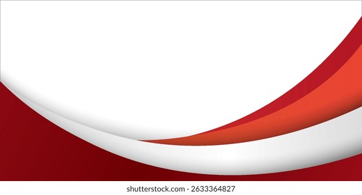 Wavy abstract business banner in red and orange color. modern Vector.
