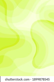 Wavy Abstract Card Vector Template with Fluid Dynamic Shapes