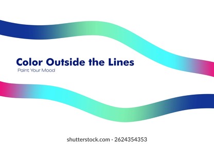 Wavy abstract design with beautiful color blend. Great for digital backgrounds, print materials, and creative projects