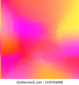 Wavy abstract diagonal gradient pattern in low poly style. Smooth blurred gradient background from wavy shapes. Vector image. Geometric multicolored background in origami style with gradient.