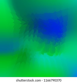 Wavy abstract diagonal gradient pattern in low poly style. Smooth blurred gradient background from wavy shapes. Vector image. Geometric multicolored background in origami style with gradient.