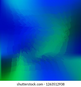 Wavy abstract diagonal gradient pattern in low poly style. Smooth blurred gradient background from wavy shapes. Vector image. Geometric multicolored background in origami style with gradient.