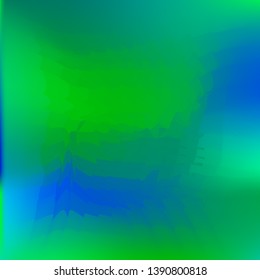 Wavy abstract diagonal gradient pattern in low poly style. Smooth blurred gradient background from wavy shapes. Vector image. Geometric multicolored background in origami style with gradient.