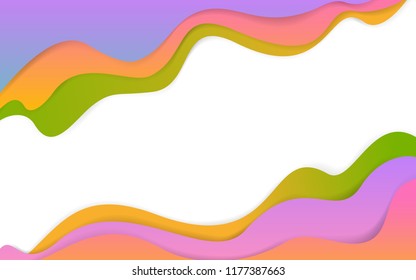 wavy abstract digital paper cut style minimal gradient colored banner