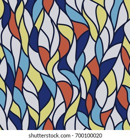 Wavy abstract floral background