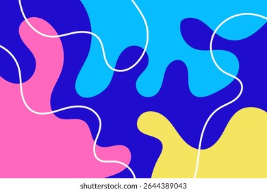 Fondo editable moderno del fluido Abstractas ondulado para el Anuncio, el volante, el cartel y más