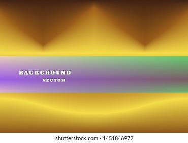 Wavy, abstract, geometric, gold background. Yellow blur, movement. Vector illustration.