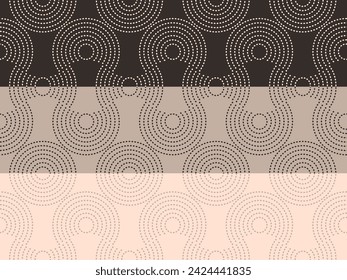 wavy abstract geometric seamless pattern in brown shades