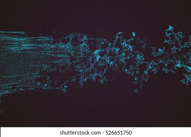 Wavy Abstract Graphic Design, A Sense Of Science And Technology Background.