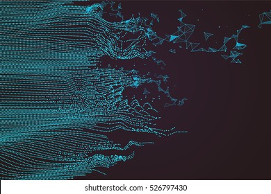 Wavy Abstract Graphic Design, A Sense Of Science And Technology Background.
