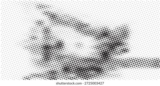Fundo de linha abstrato ondulado - Vetor de fluxo óptico preto e branco e padrão de dhot