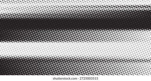 Fundo de linha abstrato ondulado - Vetor de fluxo óptico preto e branco e padrão de dhot