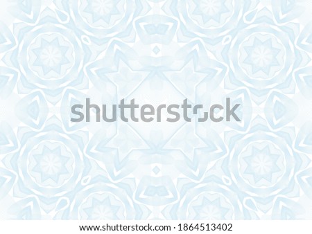 Wavy abstract line background (guilloche watermark pattern) for certificate, bank note, money - currency design. Vector blank horizontal template