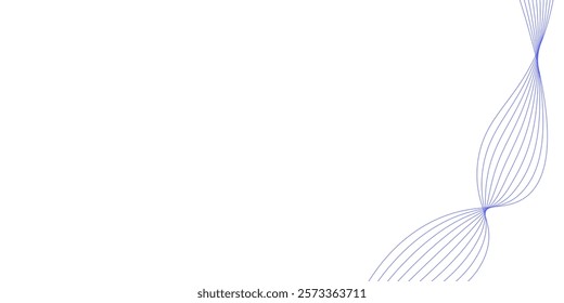 Wavy abstract lines background, banner