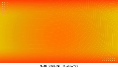 Wavy abstract lines on orange background, abstract background glowing line modern pattern suitable for presentations, banners, posters, covers and brochures.