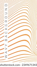 Wavy abstract lines vertical mesh background for mobile yellow and orange shade