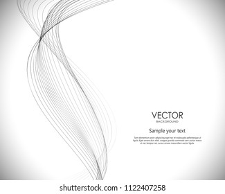 Wavy abstract motion design background. Vector dymamic lines illustration.