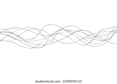 Fondo de líneas de lápiz abstractas onduladas
