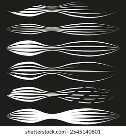 Formas abstractas onduladas. Patrón de líneas fluidas. Diseño de Vector geométrico. Elementos de onda minimalistas.