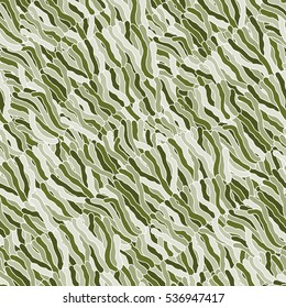 Wavy abstract shapes vector seamless pattern. Doodle hand drawn. 
