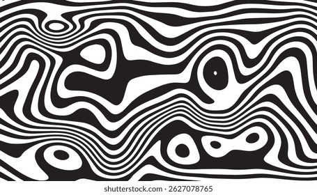 Wavy abstract stripes in horizontal alignment. Gentle flowing curves add a modern aesthetic, perfect for backgrounds, templates, social media visuals.