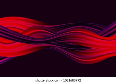 Wavy Abstraction. Wave Liquid. Trendy Background with Wavy Material. Wavy Abstraction for Web Design, Presentation, Wallpaper, Card, Banner, Flyer, Poster. Abstract Illustration with Wavy Lines.