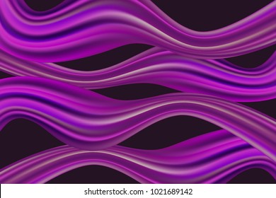 Wavy Abstraction. Wave Liquid. Trendy Background with Wavy Material. Wavy Abstraction for Web Design, Presentation, Wallpaper, Card, Banner, Flyer, Poster. Abstract Illustration with Wavy Lines.