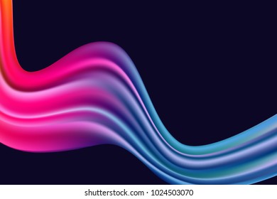 Wavy Abstraction. Wave Liquid. Trendy Background with Wavy Material. Abstraction for Web Design, Presentation, Wallpaper, Card, Banner, Flyer, Poster. 