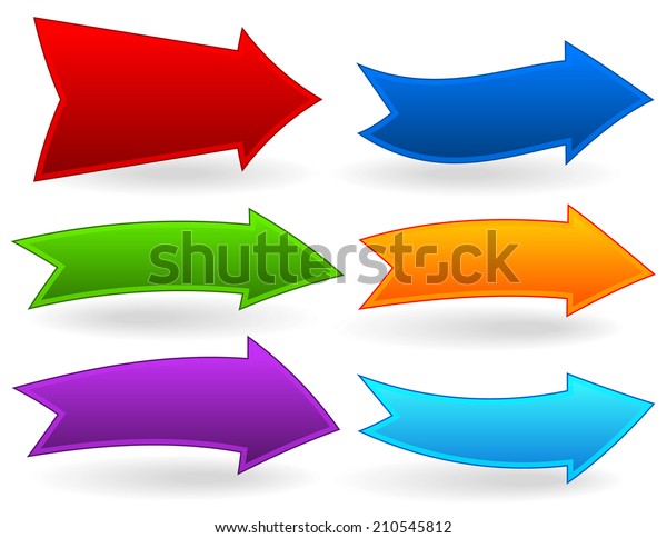 Wavy Arrows Stock Vector (Royalty Free) 210545812 | Shutterstock