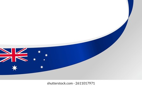 wavy australia flag frame background with copy space for text. for national day