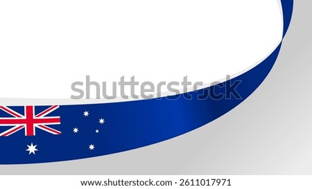 wavy australia flag frame background with copy space for text. for national day