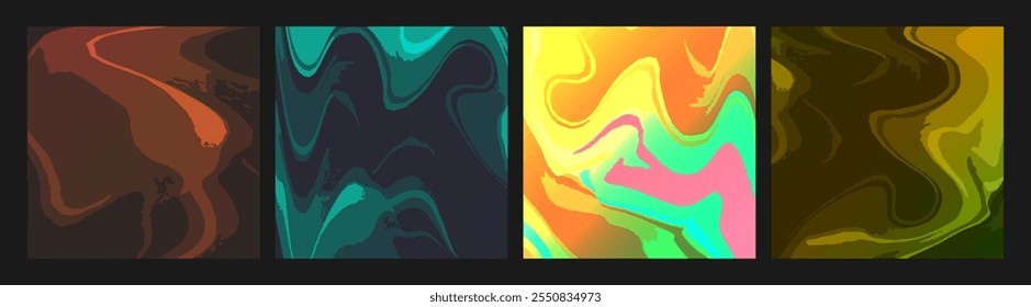 Fundo ondulado. Padrão de cores abstratas para design de embalagens, textura e design de embalagens criativas