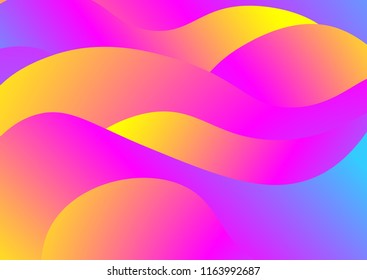 Wavy background, abstract geometric poster design template, vector illustration