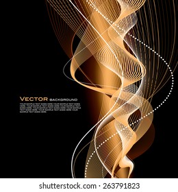 Wavy Background. Abstract Vector Illustration. Eps10.