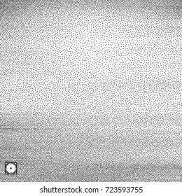 Wavy background. Black and white grainy design. Pointillism pattern. Stippled vector illustration.