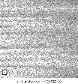 Wavy background. Black and white grainy design. Pointillism pattern. Stippled vector illustration.