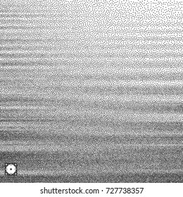 Wavy background. Black and white grainy design. Pointillism pattern. Stippled vector illustration.