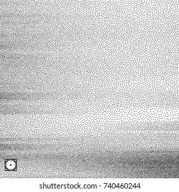 Wavy background. Black and white grainy design. Pointillism pattern. Stippled vector illustration.