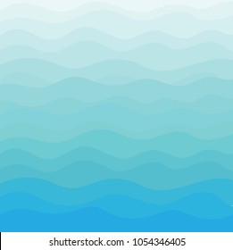 Wavy background. Can be adapt to Brochure, Annual Report, Magazine, Poster, Interior wall decoration. 3D Vector interior wall panel pattern. Vector blue background of abstract waves.