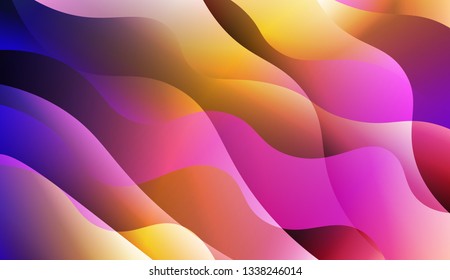 Wavy Background. For Cover Page, Landing Page, Banner. Vector Illustration with Color Gradient.
