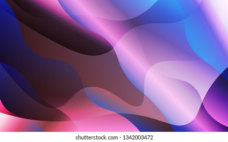 Wavy Background. For Cover Page, Landing Page, Banner. Vector Illustration with Color Gradient.