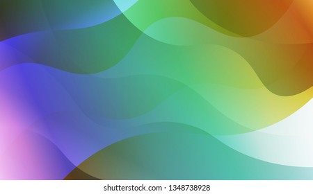 Wavy Background. For Creative Templates, Cards, Color Covers Set. Vector Illustration with Color Gradient