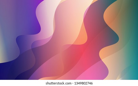 Wavy Background. For Creative Templates, Cards, Color Covers Set. Vector Illustration with Color Gradient