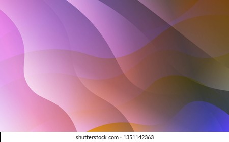 Wavy Background. For Creative Templates, Cards, Color Covers Set. Vector Illustration with Color Gradient