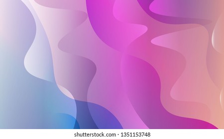 Wavy Background. For Creative Templates, Cards, Color Covers Set. Vector Illustration with Color Gradient