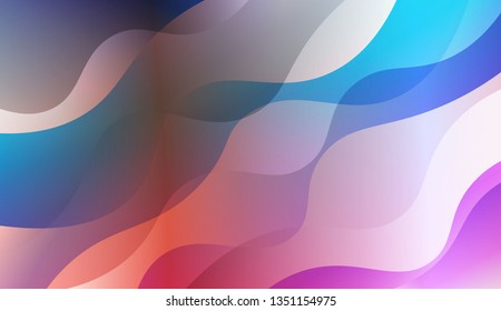 Wavy Background. For Creative Templates, Cards, Color Covers Set. Vector Illustration with Color Gradient
